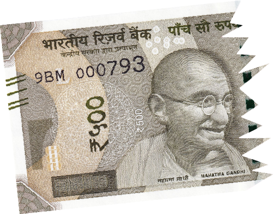 500 Rupee Left Half